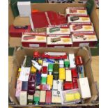 Two trays containing a collection of mixed modern issue diecast to include Oxford, Matchbox and