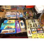 Four boxes of mixed modern issue diecast to include Corgi, Lledo Days Gone, Vanguards etc