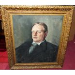 Mid-20th century continental school - half-length portrait of a gentleman, oil on canvas,