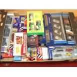 One tray containing a collection of mixed boxed and loose diecast to include Intertrans 76,
