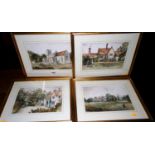 Mid-19th century East Anglian school - Studies of the rectory at Sproughton, set of four