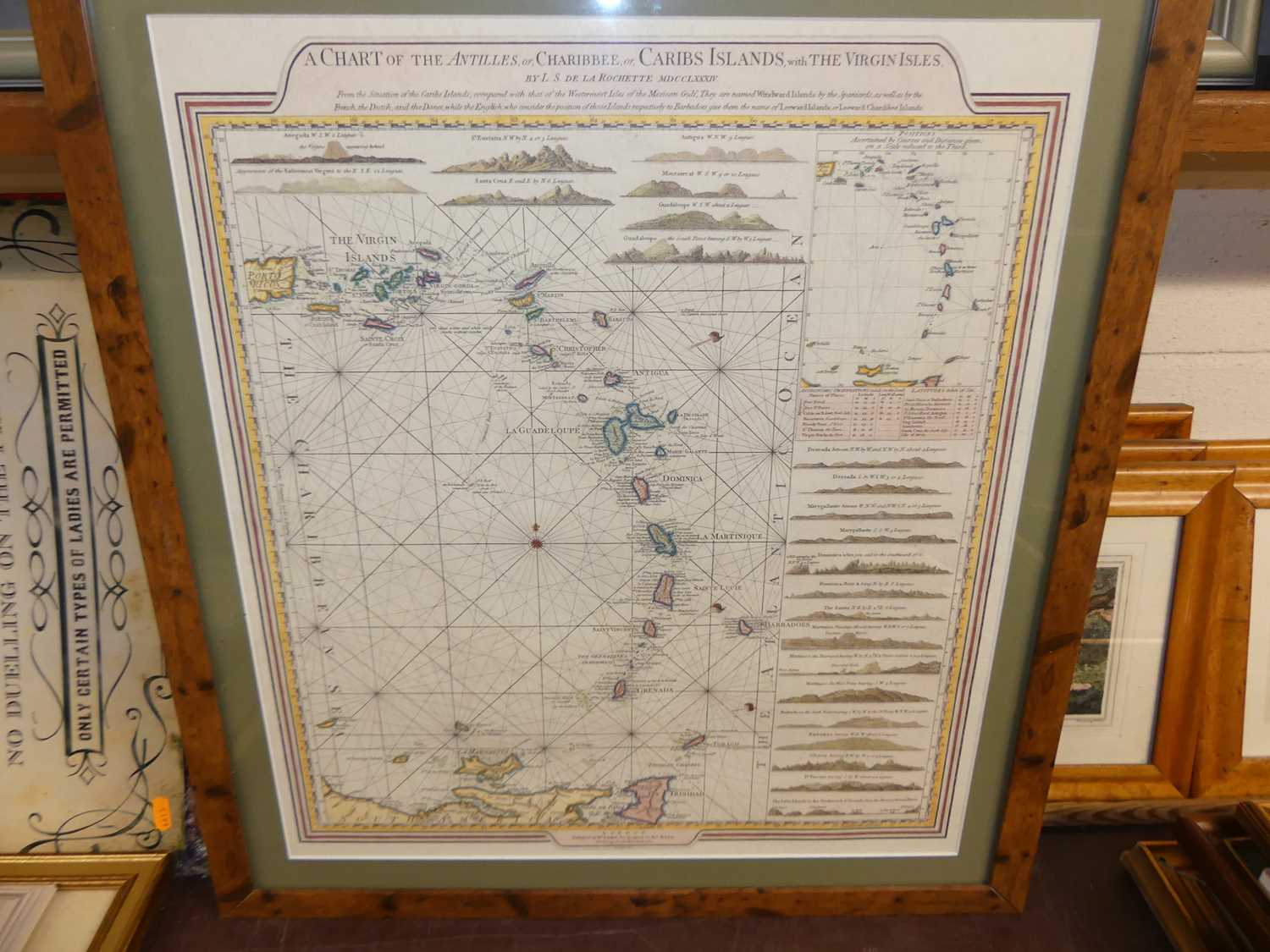 Louis Stanislas de la Rochette (1731-1802) - A chart of the Antilles, or Charibbee, or, Caribs - Image 4 of 7