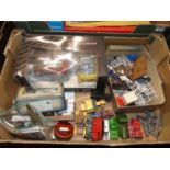 One box containing a quantity of mixed toys to include a 1/18 two-piece smart car gift set by