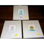 E J Wilson - Spring, Winter and Autumn, set of three limited edition lithographs