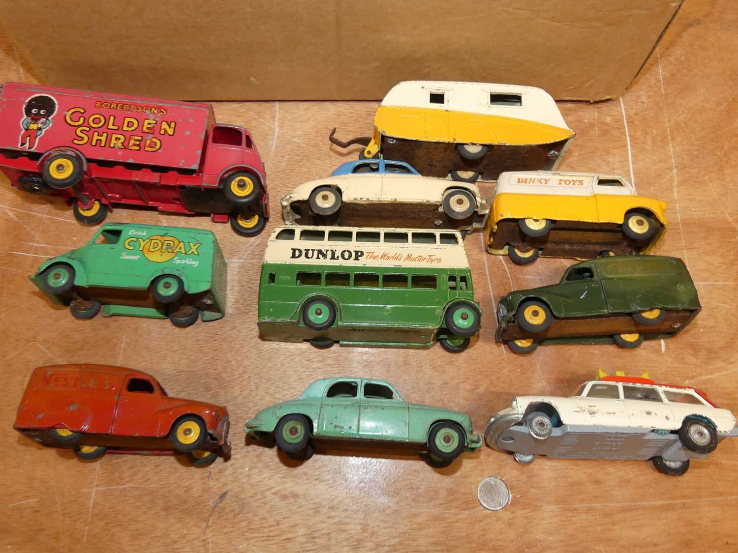 A box of mixed playworn and repainted diecast vehicles, to include Dinky Toys - Image 2 of 3