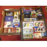 Three trays containing a collection of mixed modern issue diecast to include Oxford diecast, Corgi