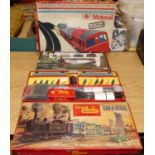 A collection of Triang and Mainline railway and moto rail boxed sets to include a Mainline branch