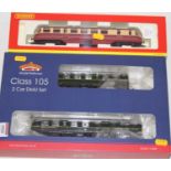 A Bachmann class 1052 car DMU gift set; together with a Hornby DCC Ready R2869 BR diesel rail car,