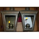 A pair of Victorian style copper lanterns, h.34cm