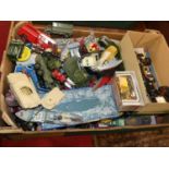 One tray of mixed diecast vehicles to include Dinky Toys, Matchbox Models of Yesteryear, Corgi