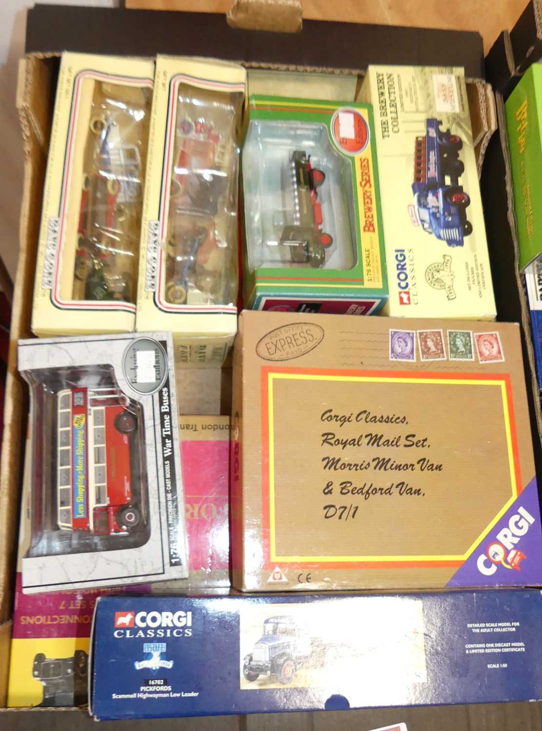 A collection of diecast model vehicles, to include Corgi and EFE