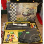 A Scalextric no 50 boxed gift set housed in the original heavily worn box