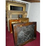 A selection of late Victorian and later picture frames, to include gilt composition and birds-eye