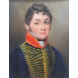 English school, 19th century, portrait miniature of a Royal Artillery Officer, possibly Colonel