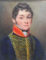 English school, 19th century, portrait miniature of a Royal Artillery Officer, possibly Colonel
