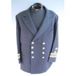 A collection of post WW II Royal Navy Lieutenant Commander No, 1 Dress uniforms, the double breasted