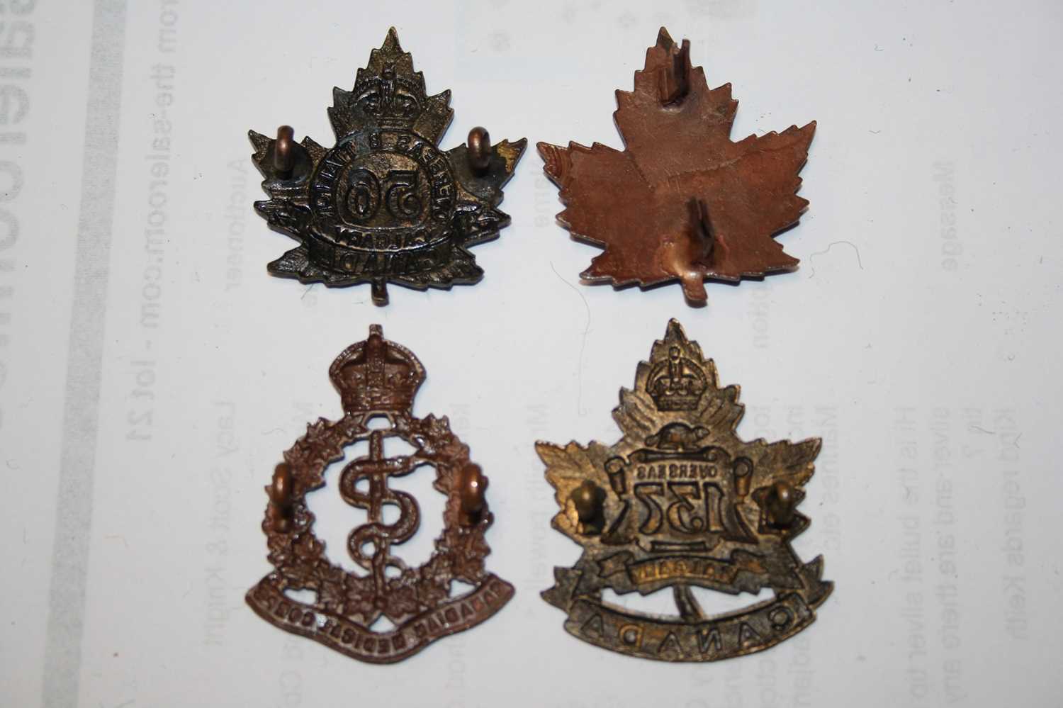 A collection of Canadian cap badges and insignia, to include 113th Battalion Lethbridge Highlanders, - Image 9 of 11