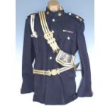 A post WW II Royal Army Pay Corps Officers dress jacket, with ribbon bar for the Africa Genral
