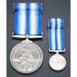 A British The Arctic Campaign commemorative medal, together with the miniature example, cased. (1)