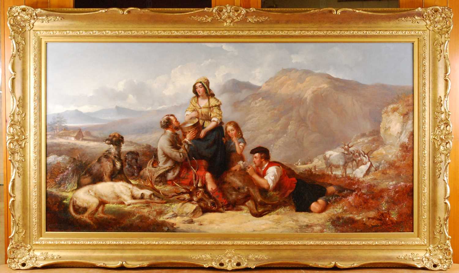 Thomas Jones Barker (1815-1882) - The Stag Hunting Party, oil on canvas (re-lined), signed and dated - Image 2 of 20