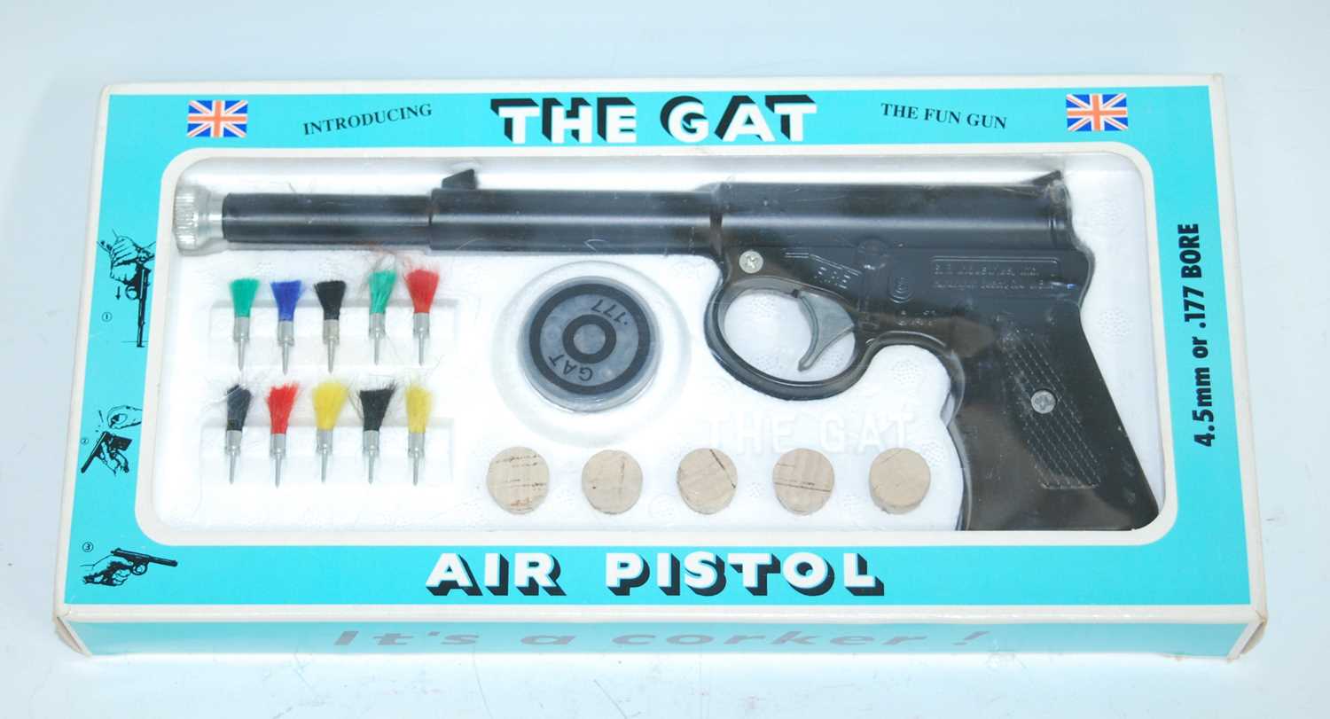 A The Gat .177 calibre air pistol, in original box with accessories, together with a Champion J50 .