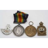 A WW I British War and Victory pair, naming 15712 CPL. A.E. MASTERS. OXF. & BUCKS L.I., together