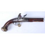 An 18th century 20-Bore flintlock Coachman's pistol by John Twigg of London, circa 1760, the 18cm