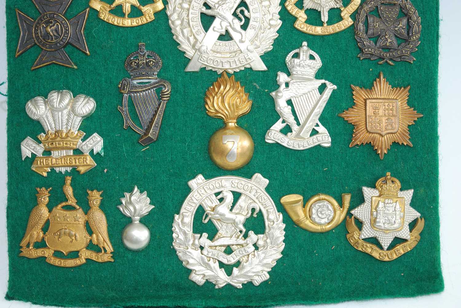 A collection of British Army cap badges and insignia to include Tyneside Irish, 10th County of - Image 3 of 10