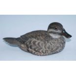 Mike Wood, (b.1943), a hand carv ed model of a Ruddy Duck, signed verso and numbered 4/96, h.11cm.