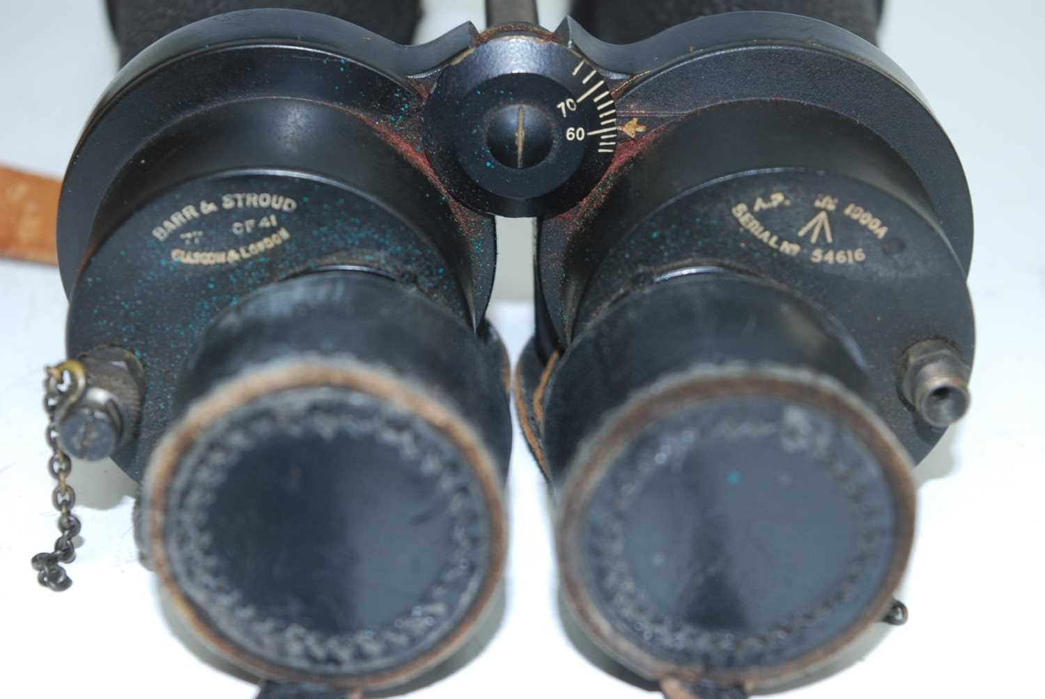 A pair of WW II Barr & Stoud 7x CF 41 Naval binoculars, with War Department mark A.P. 1900A serial - Image 2 of 3