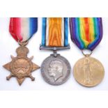 A WW I trio to include 1914-15 Star, British War and Victory, naming L-22280 DVR. J.F. EVANS. R.F.A.