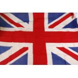 A 20th century cotton Union flag marked British Made, approx. 78 x 110cm, together with one other