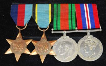 A WW II group of six medals to include 1939-1945 Star, Air Crew Europe Star, Defence and War,