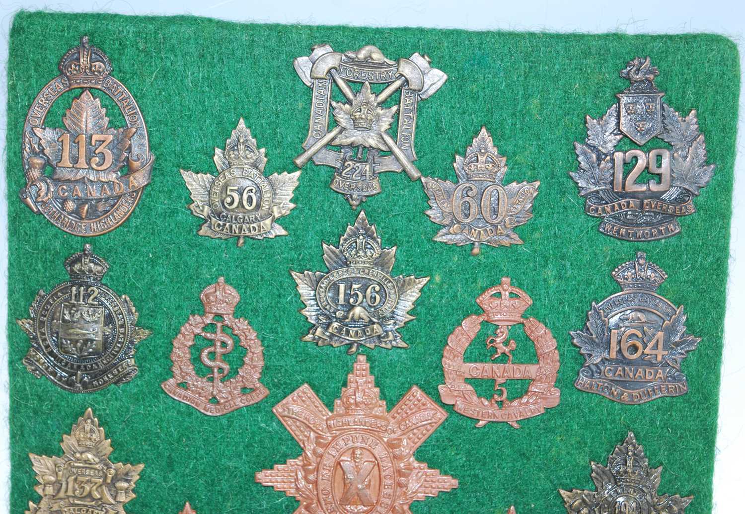 A collection of Canadian cap badges and insignia, to include 113th Battalion Lethbridge Highlanders, - Image 2 of 11