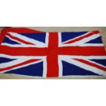 An extremely large white ensign cotton flag, approx. 196 x 466cm.
