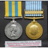 A Korea medal (1950-53), naming 5836496. T/22795810 DVR. K.V. BIRD R.A.S.C., together with a