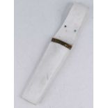 A post WW II Hobson & Sons Ltd white leather sword frog.