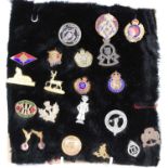 A collection of military and related badges, to include Royal Armoured Corps, Royal Electrical and