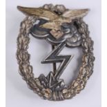 A German Luftwaffe Gound Assault badge, marked verso G.H. Osang, Dresden. PLEASE SEE TERMS AND