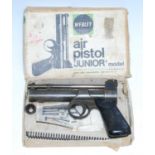 The Webley "Junior" .177 calibre air pistol, no. 739, boxed with instructions.