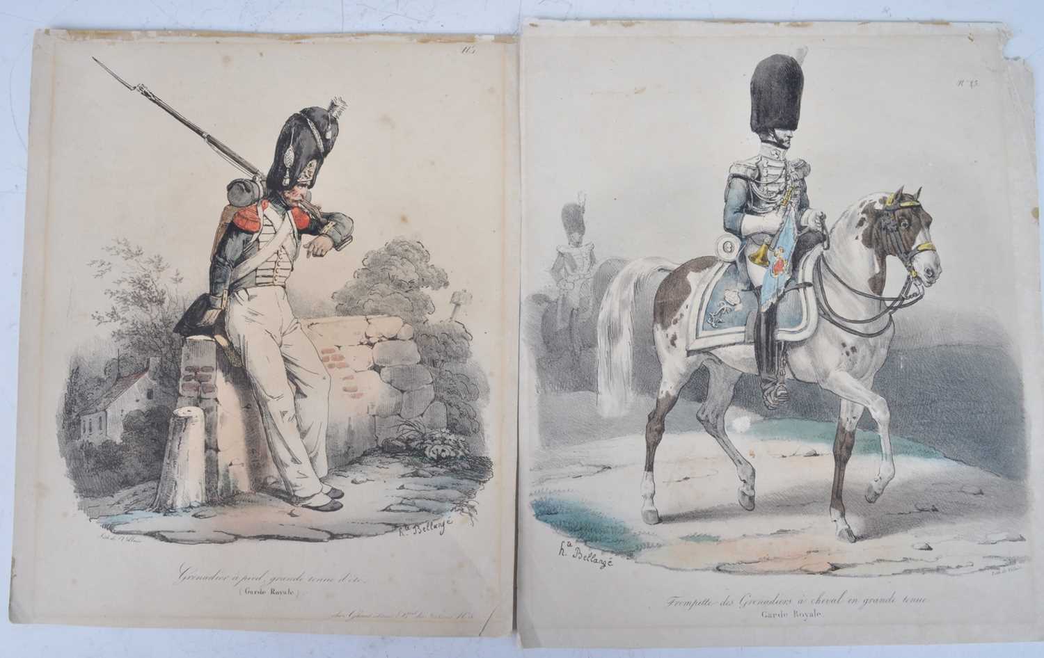 A collection of late 18th/19th century loose engravings, hand-coloured lithographs and sketches, - Image 7 of 9