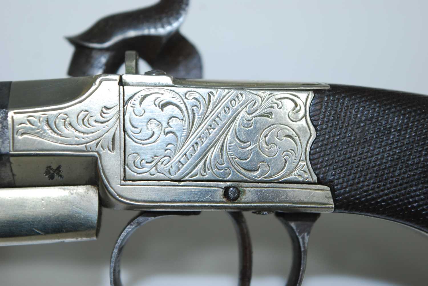 Calderwood of Dublin, a pair of 19th century percussion pocket pistols, each having an 8cm sighted - Image 5 of 12
