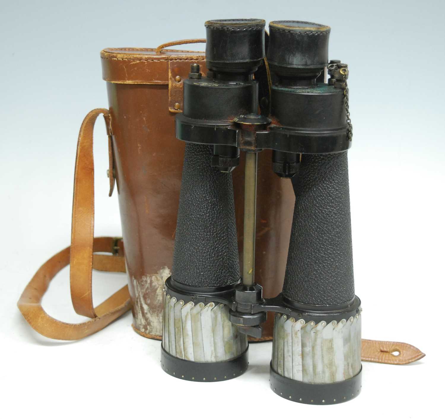 A pair of WW II Barr & Stoud 7x CF 41 Naval binoculars, with War Department mark A.P. 1900A serial