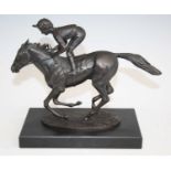 David Cornell, 20th century, Champion Finish, bronze figure of Lester Piggott on Nijinsky, on a