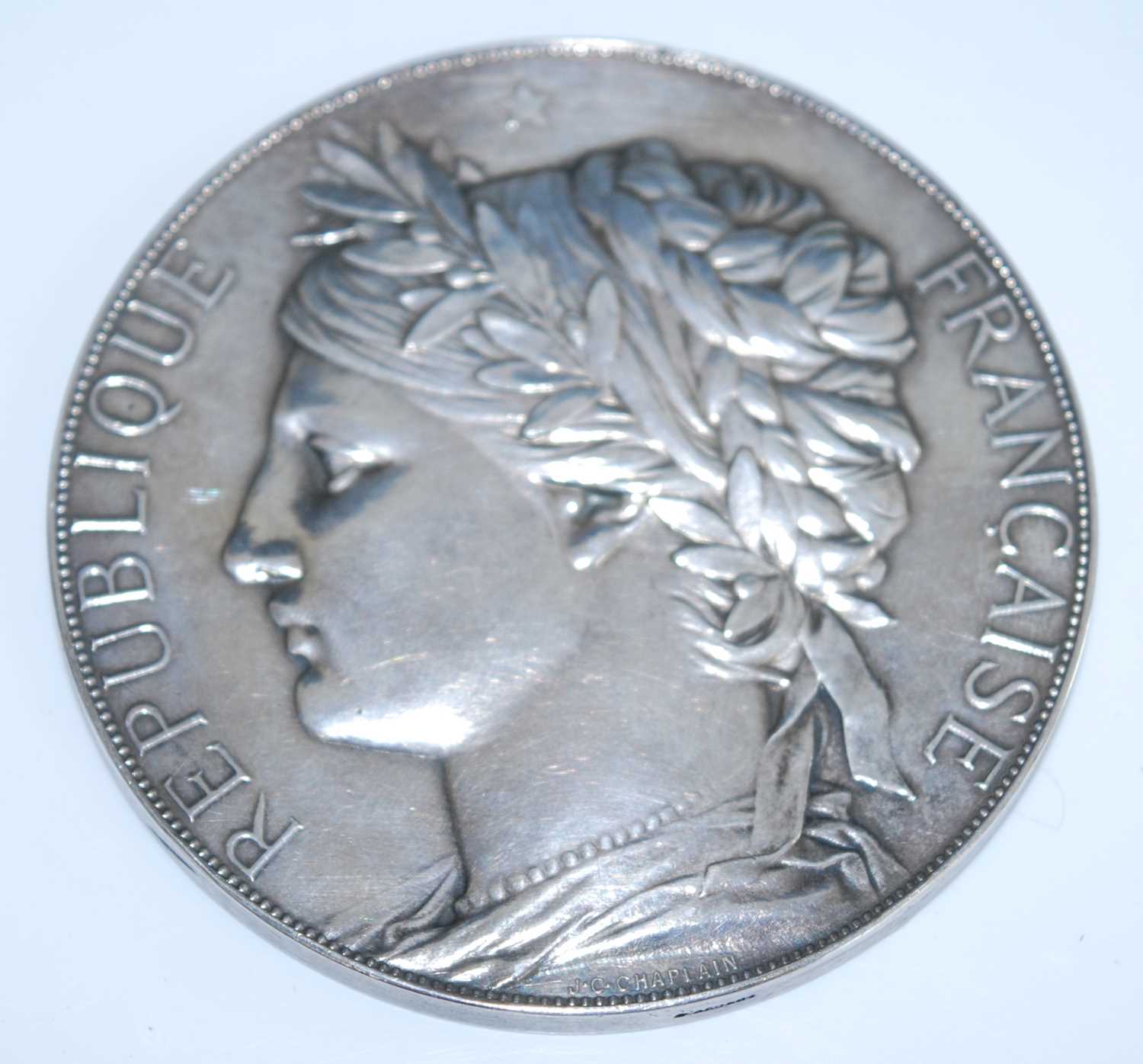 France, Exposition Universelle Internationale de Paris, 1878, Silver medal, by Jules-Clement - Image 2 of 3