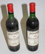 Baron Philippe de Rothschild Mouton Cadet, 1970, Bordeaux, two bottles
