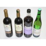 Mixed lot to include Archers Finest Schnapps, one bottle; sundry table wines, spirit miniatures,