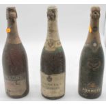 Pommery & Greno vintage champagne, 1959, one bottle; Gancia Asti Spumante, one bottle; and one