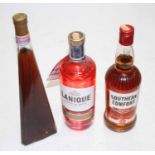 Jim Beam Kentucky Straight Bourbon Whisky, 70cl, 40%, one bottle; Jack Daniels Tennessee Sour Mash