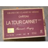 Bernard Magrez Château La Tour Carnet, 2011, Haute Medoc, six bottles (OWC)